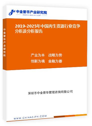 2019-2025年中國再生資源行業(yè)競爭分析及分析報(bào)告